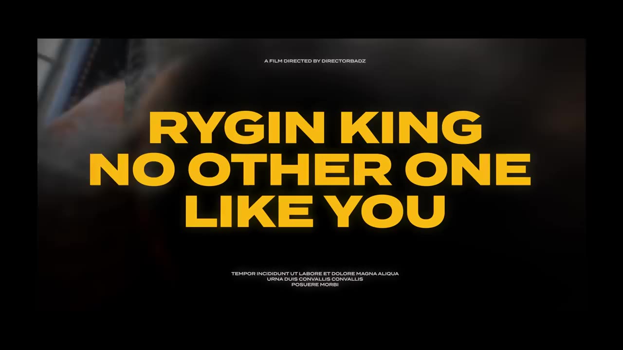 Rygin King No Other One like You (Official Video)