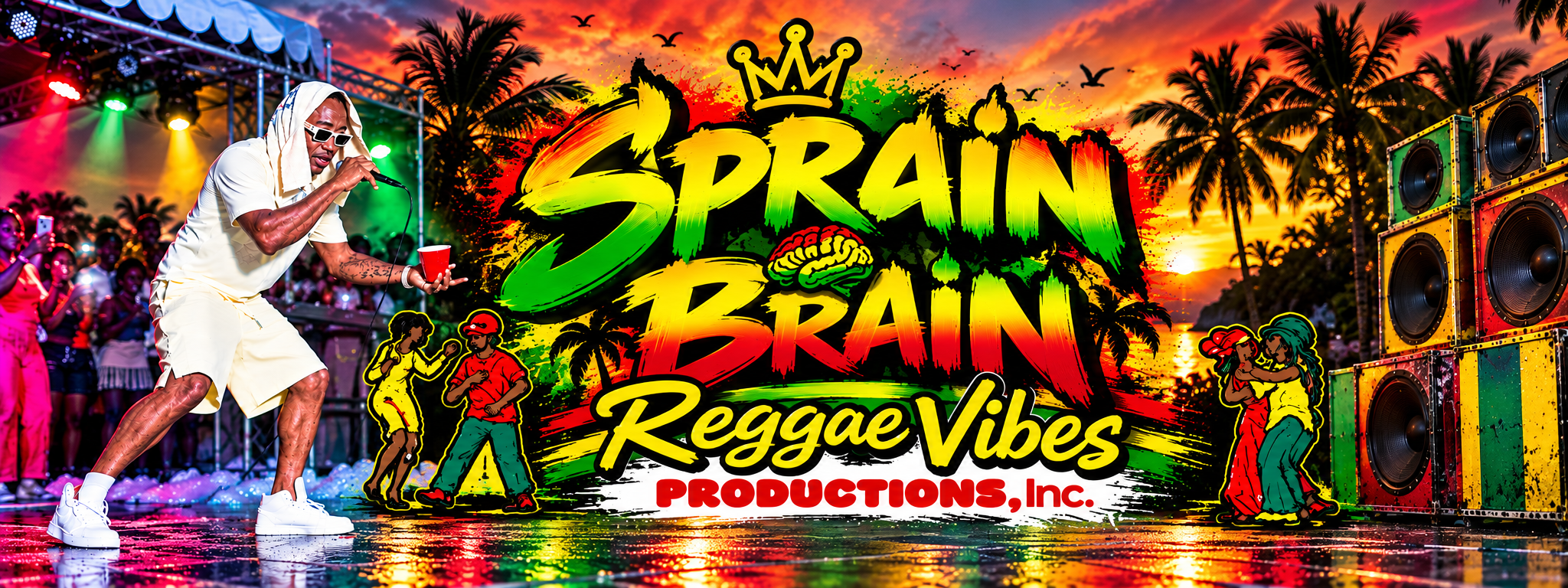Reggae Vibes and Sprain Brain banner